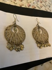Anju Sachi Collection Bohemian 3” Dangle Neutral Woven Pierced Earrings