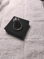 Purple Quartz Ring. Set In Tarnish-Resistant Rhodium Plated Setting. Size 6.75