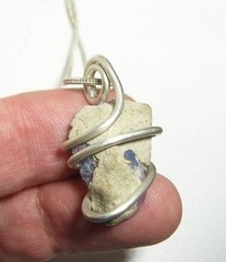 Ethiopian Opal Pendant Necklace Sterling Raw Opal October Birthstone #51