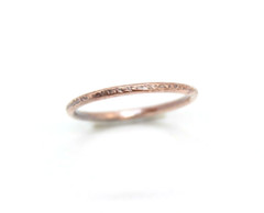 Copper Ring Stackable Hammered Rings Band Size 13.5 Promise Ring thin 2mm