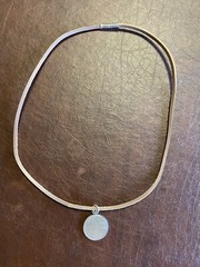 New Necklace! 1962 Norwegian One Krone (in a Bezel) on a Leather Cord