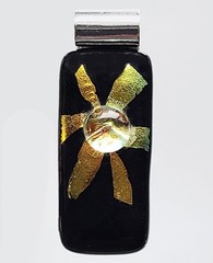 Handcrafted Dichroic Glass FLOWER Pendant