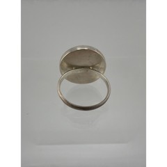 Yellow With Black Dragon Vein Agate Sterling Silver Artisan Ring Size 8