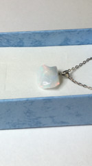 #350- 7.35ct Genuine Freeform Ethiopian Welo Opal on a Sterling Silver Chain
