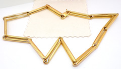 MOD & JO DESIGNER Signed 18K GOLD PLATED 18″ Long MOLLY Link CHAIN Necklace NIB