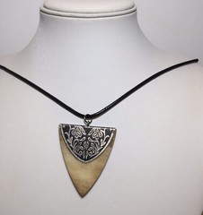 Horn Western Style Shaped Pendent Necklace Handmade