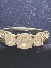 Sterling Silver 925 Tacori IV Cubic Zirconia/CZ Cocktail Ring Size 9