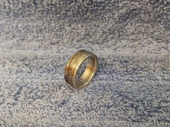 2002 90% Silver Kennedy Half Dollars size 9 coin ring handmade (A)