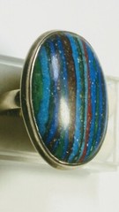 SPECTACULAR UNTREATED NATURAL AGATE IN STERLING SILVER.925 RING SIZE 7.0-7.25!