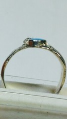 CHARMING NATURAL TURQUOISE IN STERLING SILVER DRAGON RING SIZE 9.0-9.25