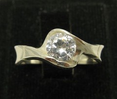 Genuine Stylish Sterling Silver Ring Solid 925 Cubic Zirconia Handmade Empress