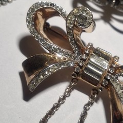 Sterling silver vintage brooch Pin lot Bow Lot Of 3. 46.8 grams Costume jewelry.