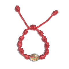 10 Knots Our Lady Guadalupe Baby bracelet for protection in Red string