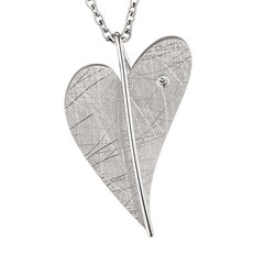 Ernstes Design Pendant AN226 Heart Stainless Brilliant 0,02 1 3/8in Round W