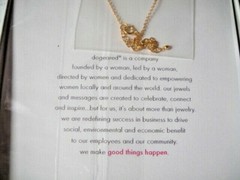 Dogeared Womens Balance Tube Bar W/ Pearl Necklace 925 in Gold Dipped