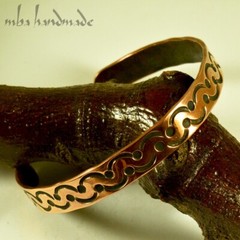 WOMEN’S VINTAGE COPPER CUFF ANCIENT GREEK BRACELET MBA HANDMADE