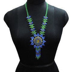 Handmade Seed Bead Necklace American Style Good Necklace Boho Beaded Necklace
