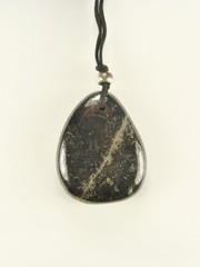 1.2″/31mm Healer’s Gold (Pyrite/Magnetite) CORDED freeform Pendant #421