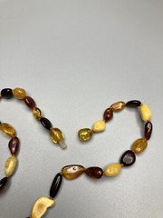Amber Bead Baltic Sea Graduated Natural FOUR Color Necklace Handmade 44.5cm 8g