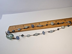 Vintage Beautiful Handcrafted Multicolor Gemstone Sterling Silver Necklace