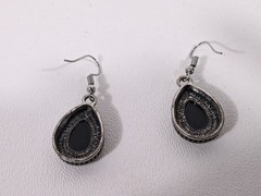 Abalone Shell Tigers Eye Drop Earrings Beautiful Fancy Jewelry