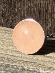 Peach Morganite Ring Sterling Silver Adjustable