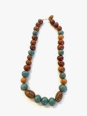 Bombona, Tagua, And Acai Seed Necklace Lot, artisanal organic Jewelry, handmade