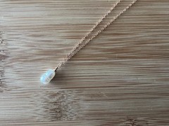 New! Freshwater Pearl & 14kt Rose Gold Filled Necklace Handmade 18 in. – N368