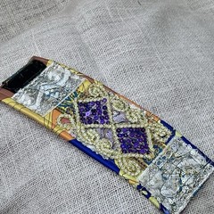 Artisan OOAK Moroccan Inspired Handmade Embellished Cuff Bracelet Embellished 7’