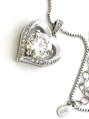 2,8 ct Certified Heart Shaped Diamond Solitaire Necklace Designer Fine Jewelry
