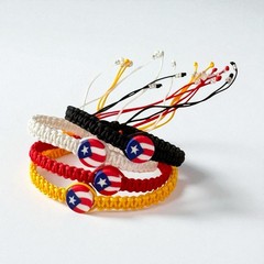 MIX & MATCH! ❤️ Set Of 2 ! Puerto Rico Flag Bracelet Adjustable Bracelet Set