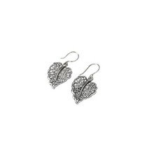 Silver Leaf Earrings, Filigree Silver Earrings, Nature Inspired Jewelry