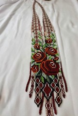 Traditional Ukrainian Gerdan Necklace made of Czech Seed Beads