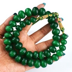 661.00 Cts Most Brilliant Green Emerald Beaded Best Necklace Jewelry VK 22 E568