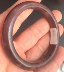 Certified 55mm Natural Grade A Purple Golden thread Jade jadeite Bangle