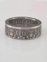 United Kingdom Coin Ring | Coin Ring Scotland | Handmade Ring | Travel Ring | Un