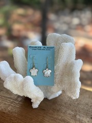 New CHARLES ALBERT Alchemia Mother Of Pearl Sea Turtle Earrings NWT