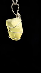 Citrine Semiprecious Gemstone Natural And Hand Wired Including Chain