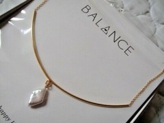 Dogeared Womens Balance Tube Bar W/ Pearl Necklace 925 in Gold Dipped