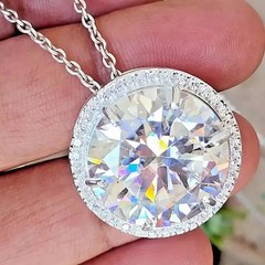 Certified 30 Ct White Diamond Necklace -FREE Diamond Stud-No Tariffs or shipping