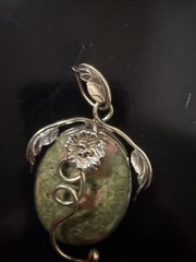 Pink And Green Unakite Gemstone Pendant