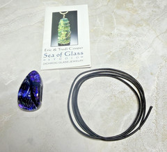 Sea of Glass Studio Dichroic Art Glass Pendant Necklace Eric & Trudi Cooper USA