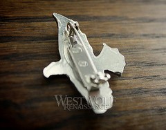 Celtic / Viking Flying Raven Pin — Norse/Crow/Medieval/Silver/Coat/Cloak/Brooch