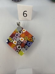 Murano Glass Pendant Necklace Italy Millefiori Murrine Art Glass Choice MS03