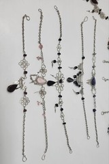 Handmade Anklets And Bracelets Beads And Colorful Stones Lot Of 22