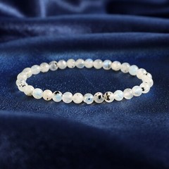 Natural Rainbow Moonstone 6mm Beaded Bracelet Healing Spiritual Chakra Bracelet
