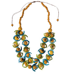 Tagua nut statement beaded layered necklace many colors by Allie