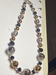 Artisan Handcrafted Art Deco Lampwork Glass Jewelry Amber fromChaos Necklace #12