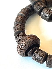 Sandalwood Mantra Barrel Bead Bracelet Women Men Jewelry
