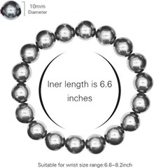 Handmade 8mm Hematite Beaded Bracelet for Protection & Style